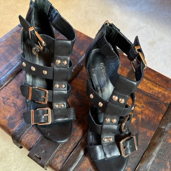BCBGENERATION Generation Black Fizzy City Strappy Sandals – 7 - Picture 4 of 16